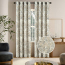 2 of 7:Marcelo Metallic Velvet Damask Room Darkening Grommet Window Curtain Panel, 54x84 Inches 