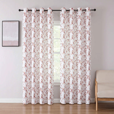 5 of 11:Arlo Printed Room Darkening Grommet Window Curtain Panel, 52x84 Inches 