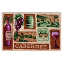 1 of 1:Cabernet Wine Printed Skid Resistant Decorative Kitchen Rug, Purple, 18x30 Inches 