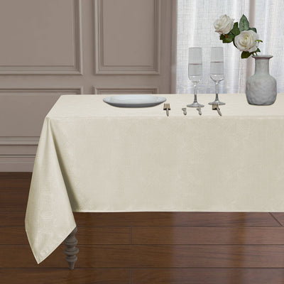 9 of 14:Diamond Jacquard Design Spill Proof Tablecloth 