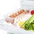 5 of 7:Home Basics Egg Holder with Clear Cover, Holds 14 Eggs, 14.5x4.75x3 Inches 