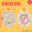 6 of 7:PREMIUS Wood Toilet Seat, Beige Marble, Standard Round, 17 Inches 