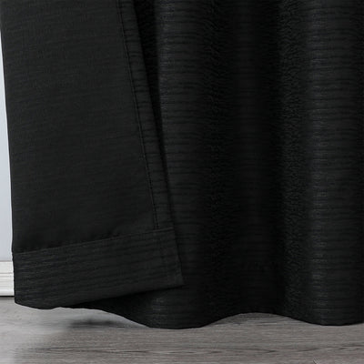 4 of 24:Yola Blackout Textured Jacquard Grommet Window Panel, 52x84 Inches 