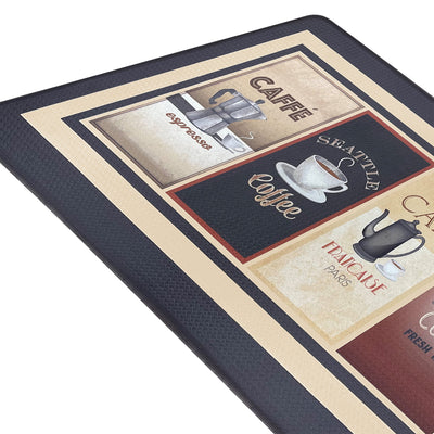 5 of 5:Cozy Cafe Decorative Anti-Fatigue Kitchen Mat, 18x30 Inches 