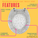 2 of 7:PREMIUS Polyresin Silver Leaf Toilet Seat, Clear, Standard Round, 17 Inches 