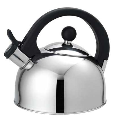 1 of 6:Home Basics Whistling Tea Kettle, Mirror Finish Silver, 2.5 Liter 