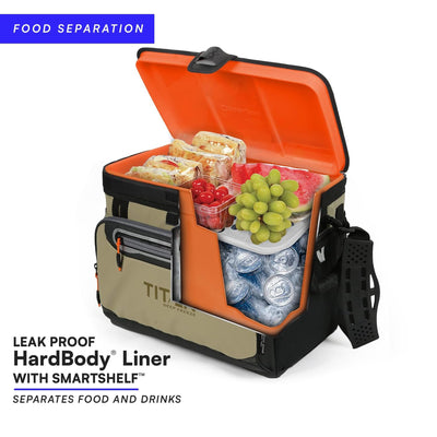 2 of 6:Titan 30 Can Deep Freezer Zipperless Soft Cooler with HardBody Liner, Navy Blue 