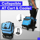 7 of 7:Titan 60 Can Deep Freeze Collapsible Rolling Cooler Cart with Wheels, Process Blue 