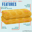 5 of 44:PREMIUS 2 Pack Circles 100% Cotton Yarn Dyed Bath Sheet Towel, 32x64 Inches 