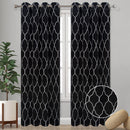 8 of 8:Emilia Geometric Embroidered Room Darkening Grommet Window Panel Curtain, 54x90 Inches 