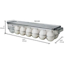 3 of 7:Home Basics Egg Holder with Clear Cover, Holds 14 Eggs, 14.5x4.75x3 Inches 