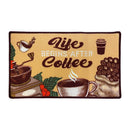 1 of 1:Morning Coffee Shape Non-Slip Kitchen Mat, Beige, 18x30 Inches 