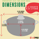 5 of 6:Chef Pro Commercial Grade Aluminum Caldero Stock Pot, Silver, 9.3 Quarts 