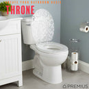 6 of 7:PREMIUS Polyresin Silver Leaf Toilet Seat, Clear, Standard Round, 17 Inches 