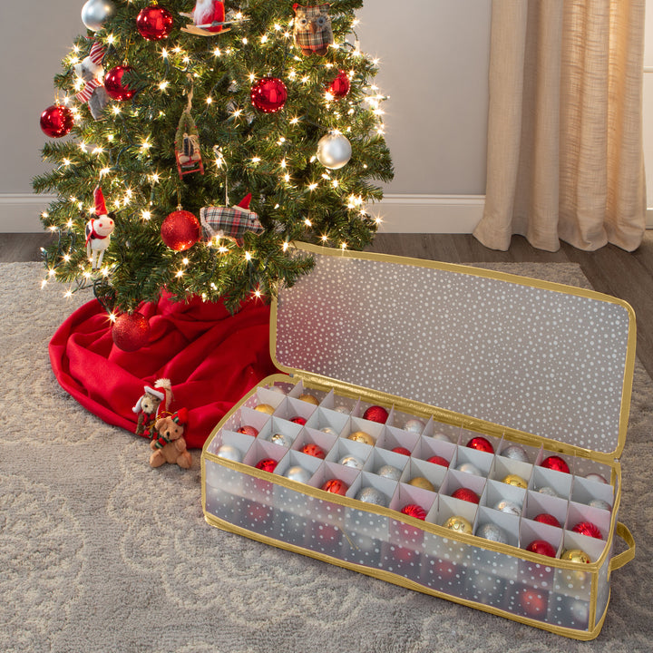  [Christmas Ornament Storage Box with Dividers