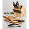 Chicago Cutlery 18-Piece Forged Kitchen Knife Wood Block Set, Black-Silver