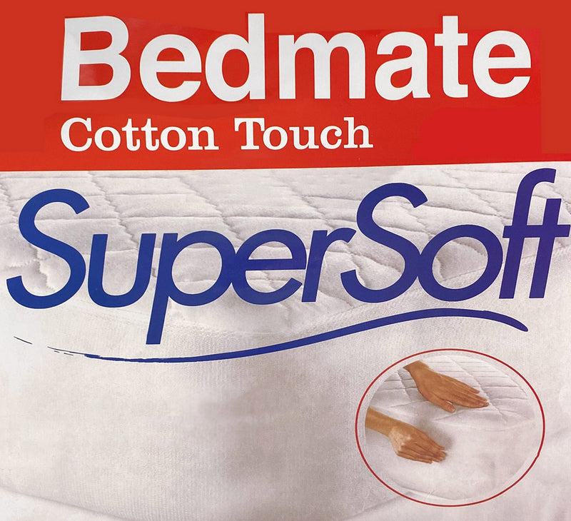 Bedmate Super Soft Cotton Touch Padded Mattress Cover, Fits 15 Inches Deep