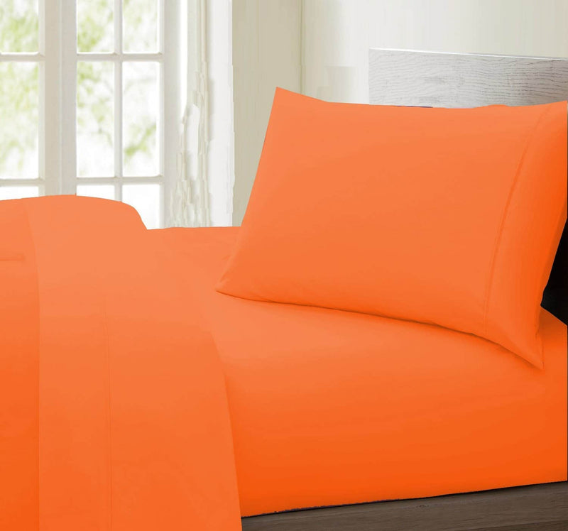 Allessia Wrinkle Free Super Soft Sheet Set, Orange