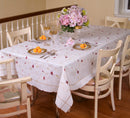 Ascott Flowers Embroidered Tablecloth, Ivory