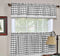Buffalo Check Gingham Kitchen Curtain Separates, Grey, 58x14 & 58x36 Inches