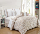 Barrington Oversized 5-piece Reversible Comforter Set, Beige
