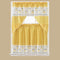Pear 3-Piece Embroidered Kitchen Curtain Tier and Swag Set, Yellow-White, 60x36 Inches