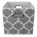 Home Basics Arabesque Storage Cube, White, 10.5x10.5x11 Inches