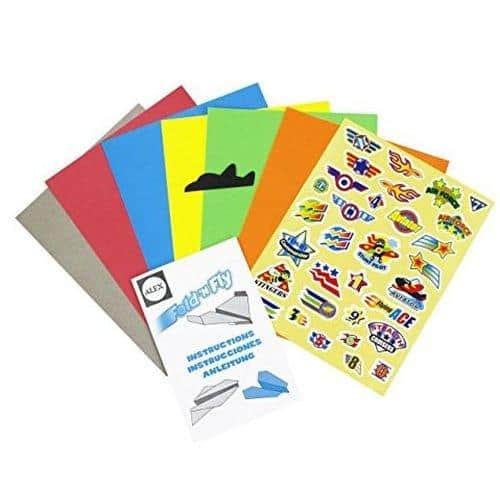 ALEX Fold N Fly Printed Paper Airplanes Kit, Makes 18 Planes, Ages 6+