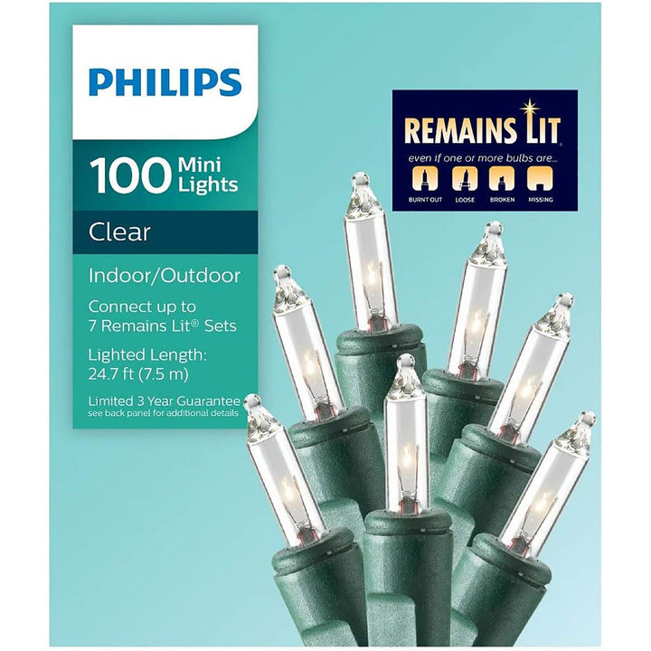 Philips Led Mini Light String Set Philips Remains Lit Incandescent Smooth Mini String Lights, Clear, 100 ...