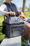 PackIt Freezable Canvas Utility Cooler Bag with Handle, 18 Can Capacity, Charcoal Grey