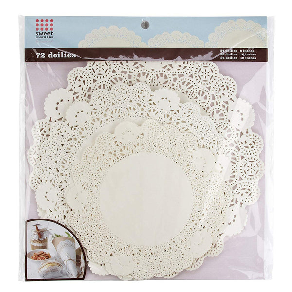 Sweet Creations Paper Lace Doilies, 72 Count, Beige, Assorted Sizes –  ShopBobbys