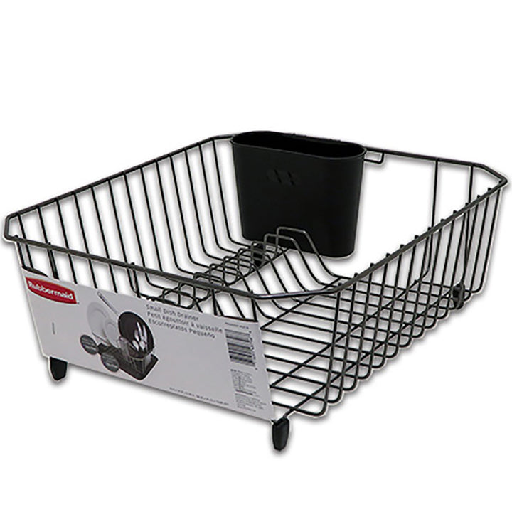 Rubbermaid Antimicrobial Rubbermaid Dish Drainer Small Black