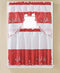 Christmas Tree Embroidered Kitchen Curtain and Valance Set, Red, Tiers 30x36, Swag 60x36 Inches