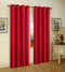 Melanie Faux Silk 8 Grommets Window Panel, Red, 55x95 Inches