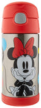 Thermos FUNtainer Minnie Mouse Bottle With Straw, Red, 12 Ounces