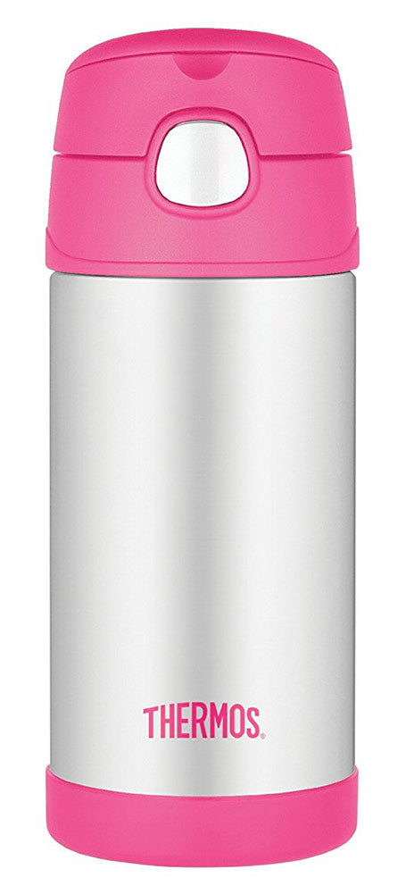 Thermos Funtainer Bottle With Straw, Pink, 12 Ounces