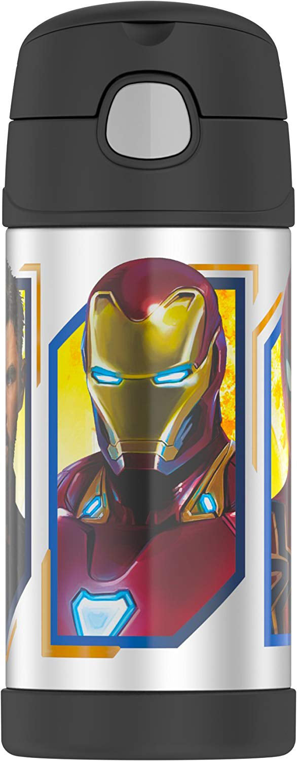 Thermos FUNtainer Avengers Infinity War Sports Bottle, Black, 12 Ounces