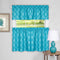Colby 3-Piece Printed Kitchen Curtain Set, Turquoise, Tiers 58x36, Swag 58x14 Inches