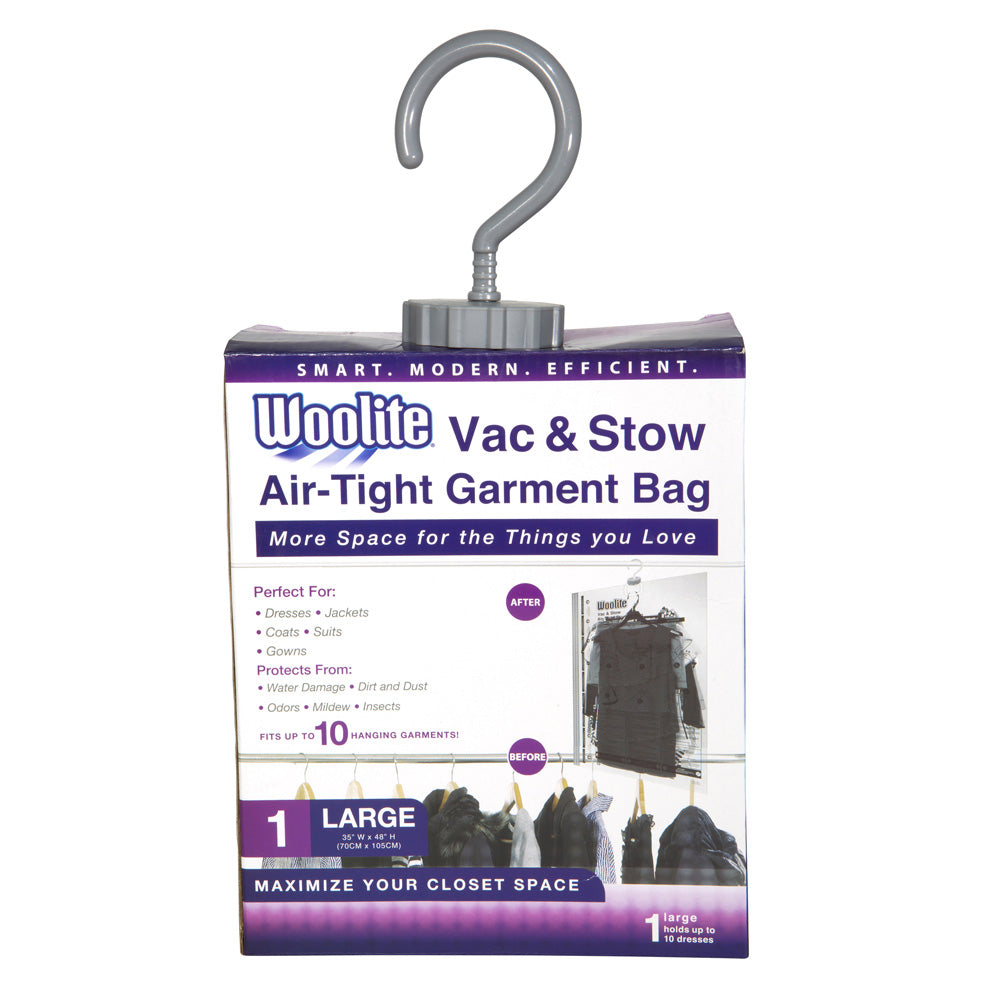 Vac N Stow Air Tight Hanging Garment Bag Large 35x48 Inches