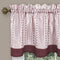 Westport 3-Piece Printed Kitchen Curtain Set, Burgundy, Tiers 58x36, Valance 58x14 Inches