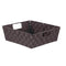 Home Basics Polyester Woven Strap Storage Basket Tray, Brown, Large, 15x13x5 Inches