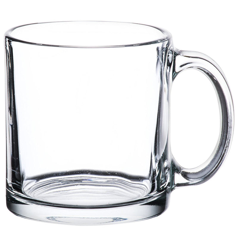 Libbey Robusta Glass Coffee Mug, Clear, 13 Ounce