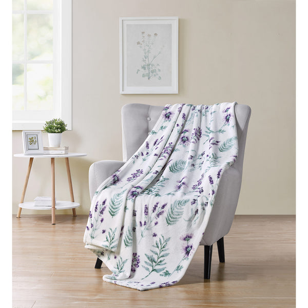 Floral plush throw discount blanket