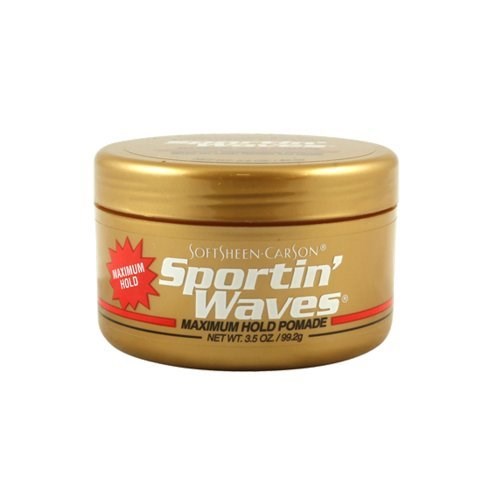 Softsheen-carson Sportin' Waves Maximum Hold Pomade Gold - 3.5 Ounces