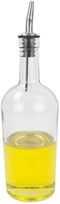 Home Basics Round Olive Oil Bottle Dispenser, Clear, 18.6 Ounces