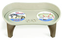 Pet Parade Elevated Pet Bowl Tray, Brown, 21.2x10.6x3.7 Inches