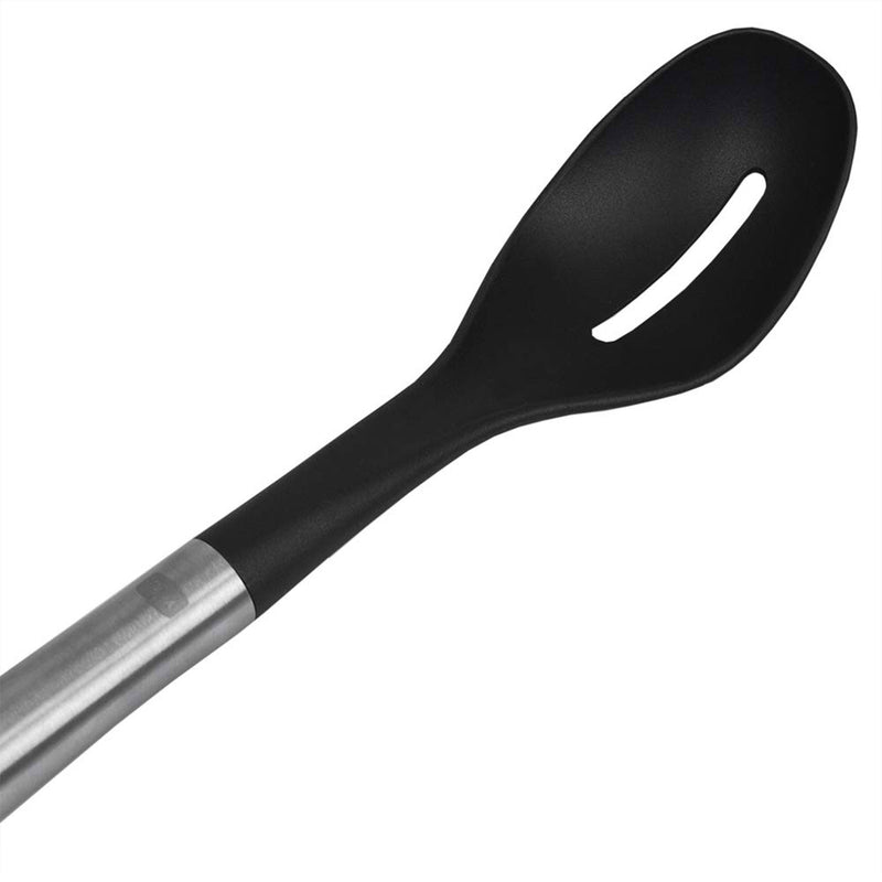 Home Basics Mesa Scratch-Resistant Nylon Slotted Spoon with Stainless-Steel, 13 Inches