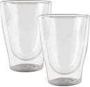 Circleware Thermax Double Wall Insulated Glass Latte Cups, 2-Pieces, 10.4 Ounces