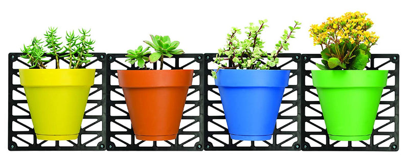 Ideaworks 8-Piece Wall-Mount Planter Set, Multi, 9.8x9.5x7 Inches