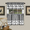 Barnyard Kitchen Curtain Tier and Valence Set, Black, 58x14 and 58x36 Inches